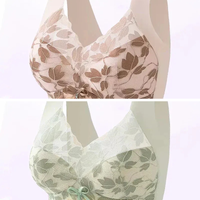 CloudFlo™ - Vielseitiges, bequemes „Lift & Flex“-BH-Top mit Spitzenverzierung in Rosa+Grün
