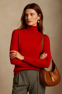 Ella | Damen Kaschmirpullover modern & komfortabel in Rot