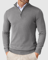 Romeo | Strickpullover mit Reißverschluss in Grau