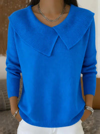 Lucia | Warmer Pullover mit weichem Kragen in Blau