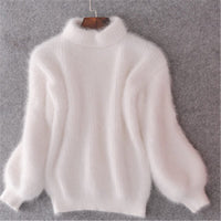 Emilie - Locker gestrickter Wollpullover in Weiß