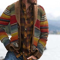 Warme Strickjacke Herren | Lässige in Mehrfarbig