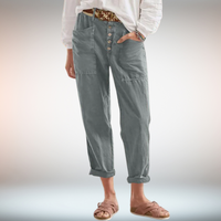 Clara | Zeitlose Damenhose mit entspanntem Look in Grau