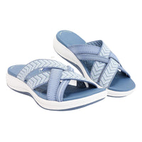 Nora | Konturiertes Fußbett Fußgewölbestütze Sandalen in Blau