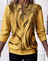Clara | Damen Pullover casual stilvoll & modern in Gold
