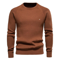 Herren-Rundhals-Pullover – NICK in Schokolade