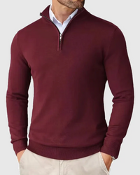 Romeo | Strickpullover mit Reißverschluss in Rot