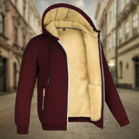 Remy™ - Herren Fleece Hoodie in Bordeaux