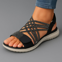 Leonie | Offene Sandalen für Sommerlooks in Schwarz