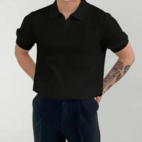 Lenzo | Herren Sommer Polo Hemd | Kurzarm in Schwarz