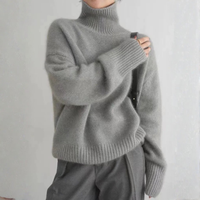 Marais Cashmere Turtleneck Sweater in Grau