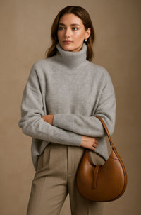 Eva | Feiner Kaschmirpullover Damen stilvoll in Grau