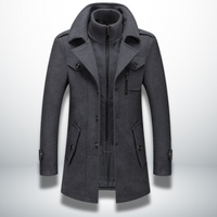 Felix | Herren Eleganter Smart-Casual Mantel in Grau
