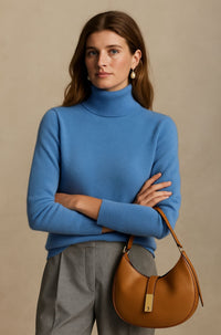 Ella | Damen Kaschmirpullover modern & komfortabel in Blau