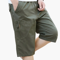 Herren-Bermudashorts mit Taschen für die alltägliche Freizeit in Armeegrün