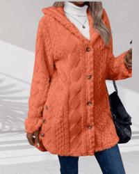 Celine | Weiche Teddy-Weste in Orange