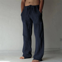 Herren Freizeithose im Japanischen Stil – Locker, Atmungsaktiv & Modern für Alltag und Urlaub in Dunkelblau