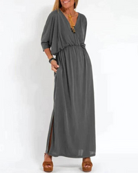 LANI | VINTAGE MAXIKLEID in Grau