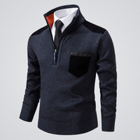 Rafael | Eleganter Pullover Herren modern für Wintertage in Marineblau