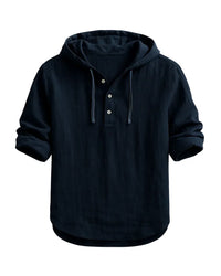 ANGELO  | Luxus-Kapuzenshirt in Schwarz
