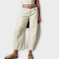 Anett | Locker sitzende Komfort-Jeans in Blanco