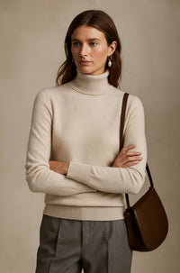 Ella | Damen Kaschmirpullover modern & komfortabel in Beige