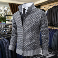 Maximilian | Premium-Strickjacke mit Reißverschluss in Gris