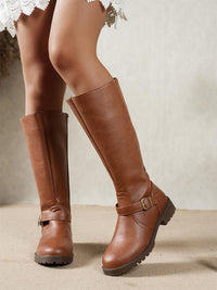 ELSIE | Bequeme Stiefel mit Niedrigem Absatz, Perfekt für den Alltag und Freizeit in Braun