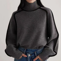 Leandra | Bequemer Rollkragenpullover in Grau