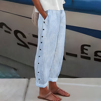 Dagny | Leichte Leinenhose in Blau