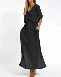 LANI | VINTAGE MAXIKLEID in Schwarz