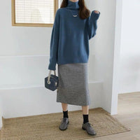 Nina | Trendiger Rollkragenpullover für Damen in Blau