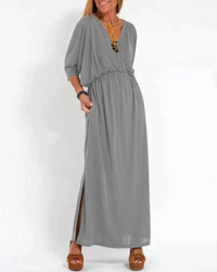 LANI | VINTAGE MAXIKLEID in Hellgrau