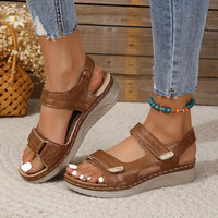 Kara | Orthopädisch Verstellbar Sandalen in Braun