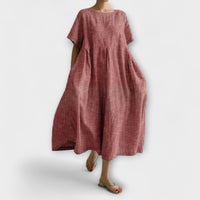 Elena | Auffälliges Midi-Kleid Damen in Rot