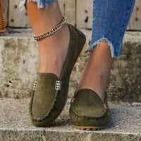 Neva | Damen Ballerinas Gummisohle Flache Sohle – Komfort Ballerinas Alltag 2026 in Grün
