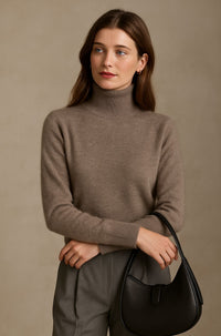 Ella | Damen Kaschmirpullover modern & komfortabel in Braun