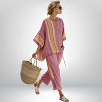 Daisy | Boho Komplett mit Streifen in Rot