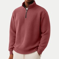 Jonas | Eleganter Zip Pullover für jeden Tag in Rot