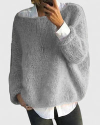 Julia | Zeitloser Pullover mit elegantem Look in Grau