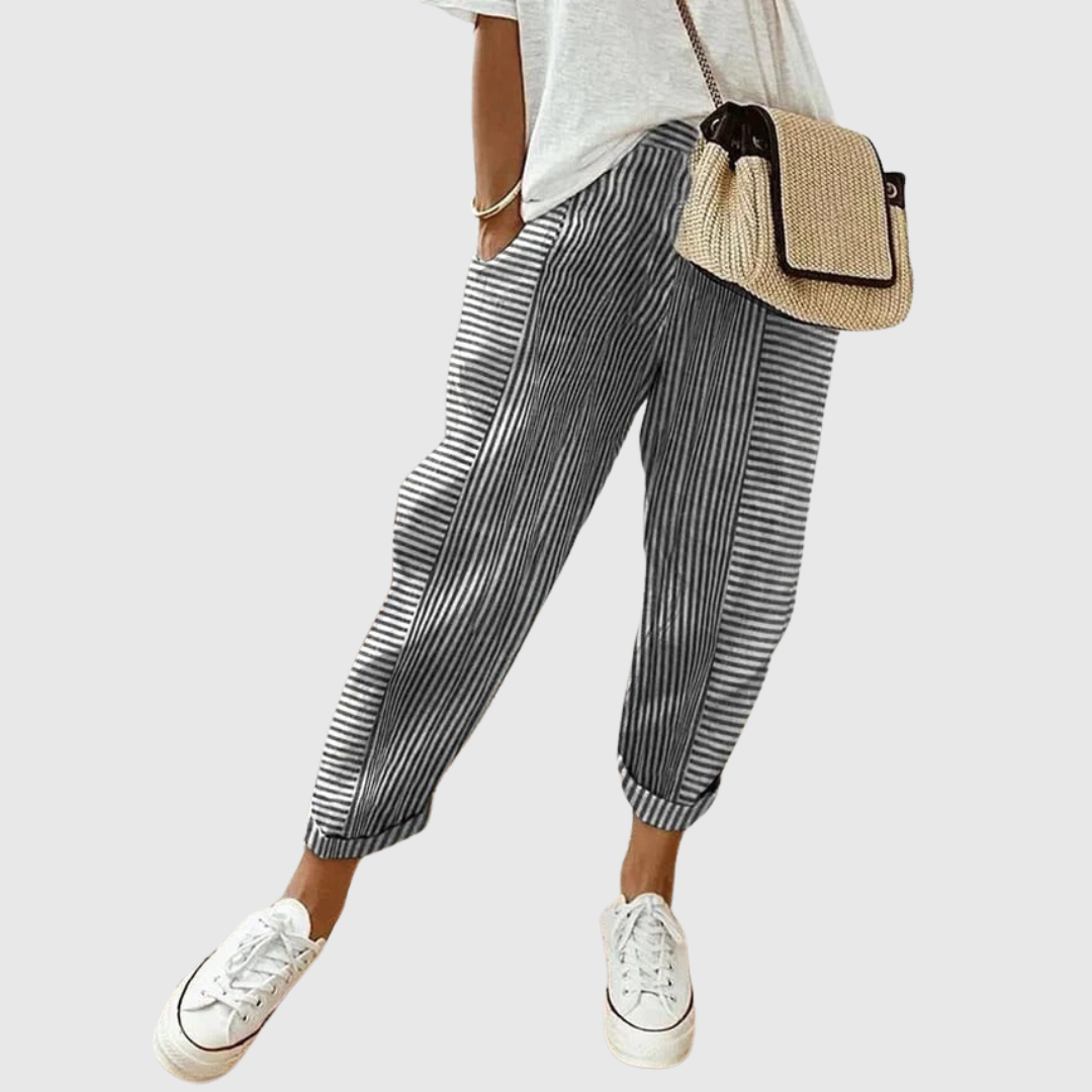 Abigail™ - Stylische gestreifte hose für einen modernen look