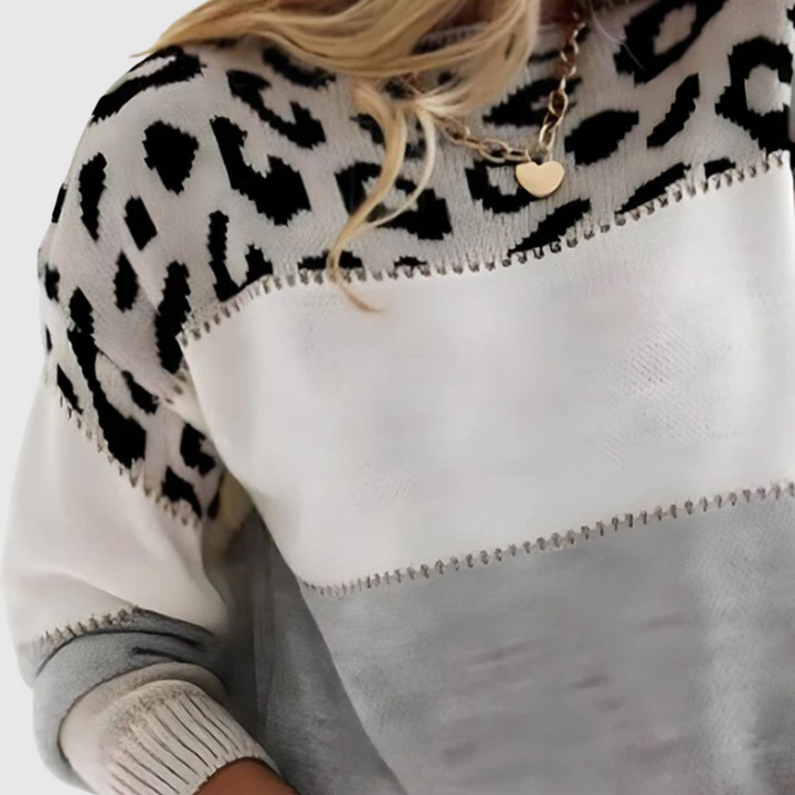 Laura™ - Lässiger pullover mit leopardenmuster