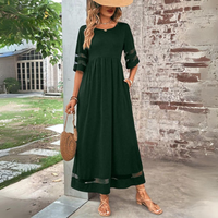 Aubrée – Figurumschmeichelndes Midi-Kleid in Grün
