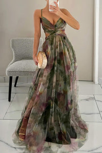 Sanne™ - Romantisches Fließendes Abendkleid in Grün