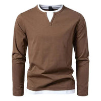 Alwin 1 Premium Longsleeve | Gekämmte Baumwolle in Braun