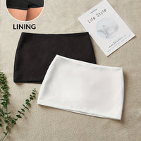 Sportlicher High-Waist-Shortrock für Damen, moderner und vielseitiger Stil in Schwarz