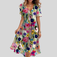 Naomie – Elegantes Sommerkleid in Mehrfarbig