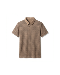 David | Diamond Polo Shirt für gehobene Herren Outfits in Khaki