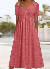 Nica™ - Stylisches Wickelkleid in Rosa