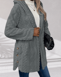 Celine | Weiche Teddy-Weste in Grau